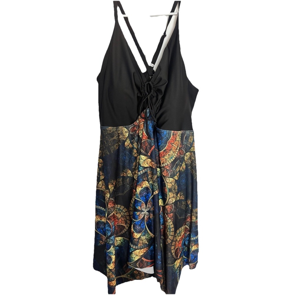 Hanna Nikole Plus Size One Piece Swimsuit Swim Dress Women's Size 28W Boy Shorts